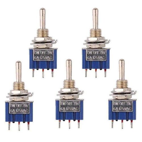 5Pcs 3 Terminals On/Off Mini Small Toggle Switch Round