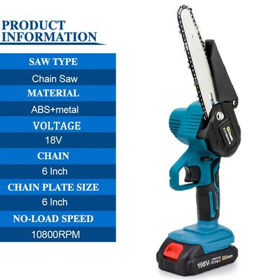 198VF 6 Inch Electric Chain Saw Cordless Mini Handheld Pruni
