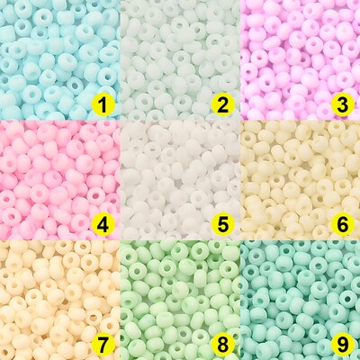 500Pcs 3mm Matte Macaroon Color Glass Seed Beads 8/0 Uniform