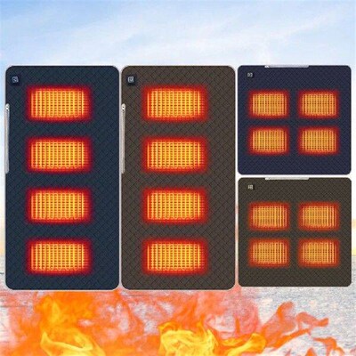 4 Heated Areas Camping Chair Heated Cushion 3 Adjustable