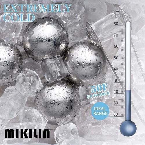 6Pcs Stainless Steel Ice Cubes Set Reusable Chilling Stones