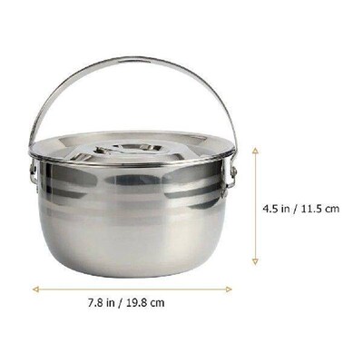 Soup Pot with Lid Camping Frying Pan Creative Cookware Non