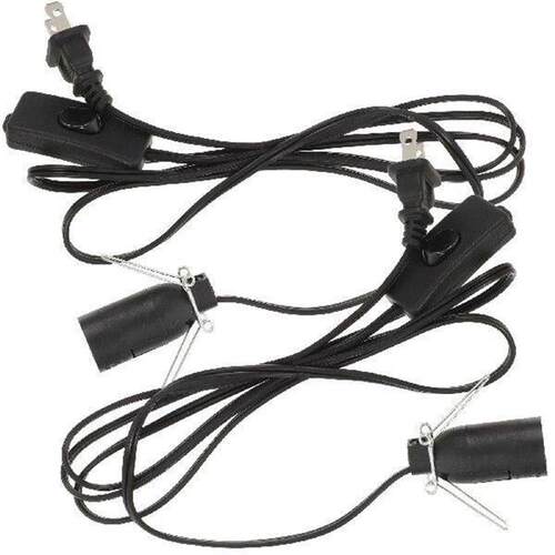 2 Pcs Plug E12 Wire Power Cord for Lamps Bulb Socket with