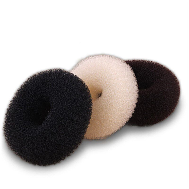 4PCS/4Sizes Hair Bun Maker Donut Magic Foam Sponge Easy Big - 实物图