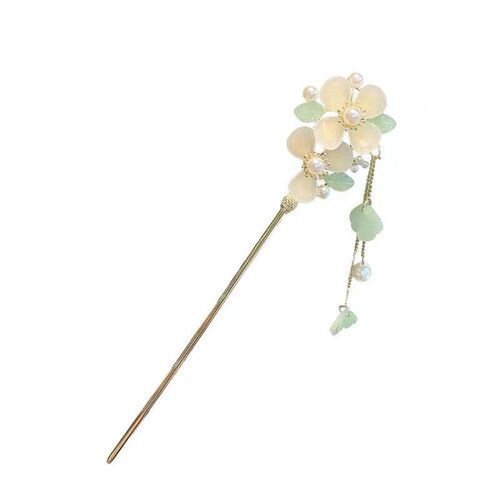 Antique Elegant Flower Pearl Hairpin Tassel High-end Hairpin