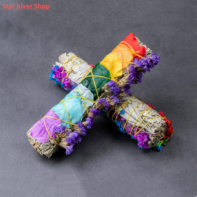 White Sage Incense with flower Flavor Incense Bundles Smudge