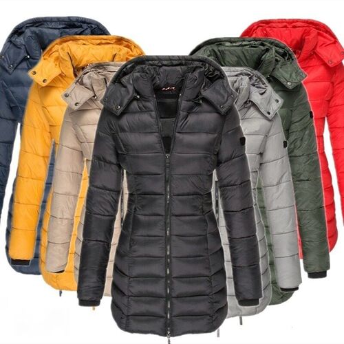 Womens medium length slim cotton suit warm coat womens cot