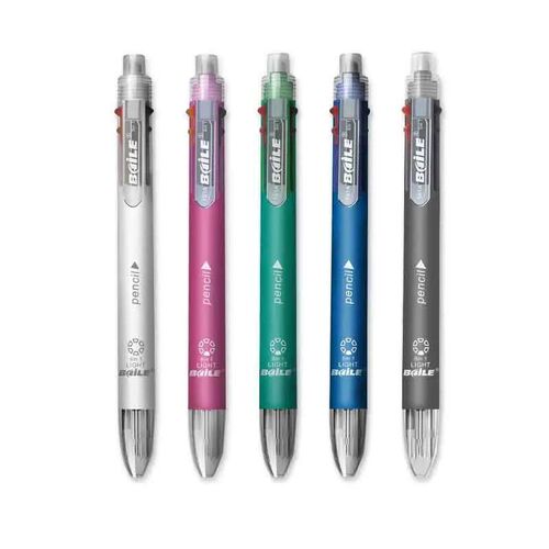 6-in-1 Creative Multicolor Ballpoint Pen Push Type Pens Mult