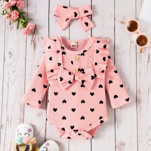 Baywell 3Pcs Baby Girl Outfit Set Newborn Toddler Girls Clot