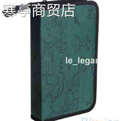 world map pattern cd vcd dvd 80 discs storage holder case w