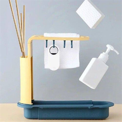 Sink Drain Rack Storage Basket Kitchen Gadgets Telescopic