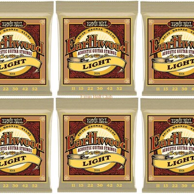 10 Set/Pack Acoustic Guitar Strings Earthwood 80/20 Bronze