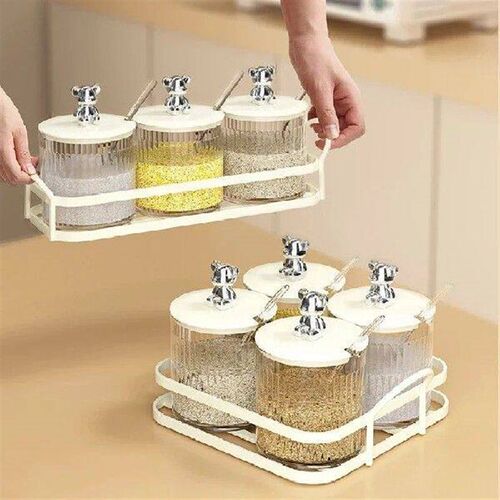 Perforation-free Seasoning Rack Kitchen Seasoning Jar Set