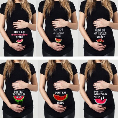 Dont Eat Watermelon New 2021 Summer Maternity Pregnancy T S