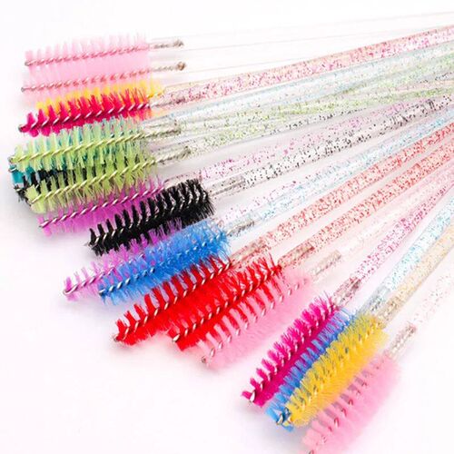 50Pcs Disposable Eyelash Wands Brush Comb Eye Lashes Extensi