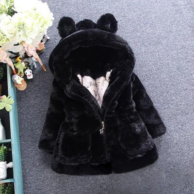 Winter Baby Girls Clothes Faux Fur Coat Fleece Jacket Warm S