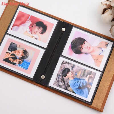 3 Inch Photo Paper Book 64 Pockets Mini Photo Album Book Ins