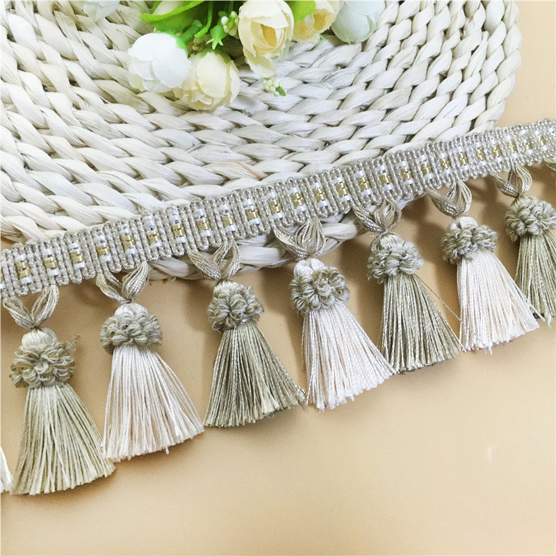 新款高档欧式窗帘花边吊穗流苏小草莓吊球吊坠帘头装饰辅料配件