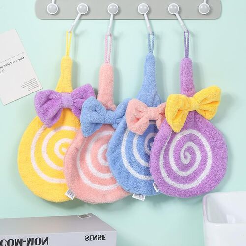 Kitchen Bathroom Coral Fleece Hand Towel Cute QuickDry Super