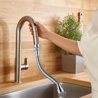 Faucet Extender Hose Stainless Steel Rotating Faucet