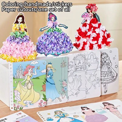 DIY Painting er Craft Toys Kid Art Girls Poking Princess Han