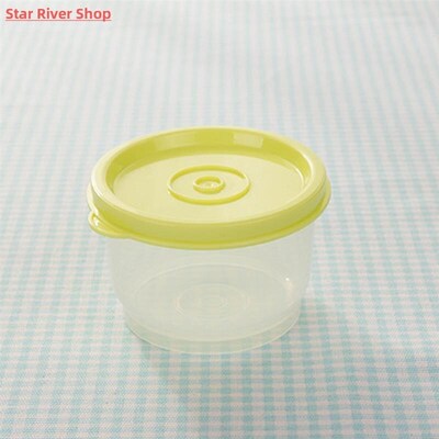 4pcs 160ml Small Plastic Crisper Round Food Container Lunch
