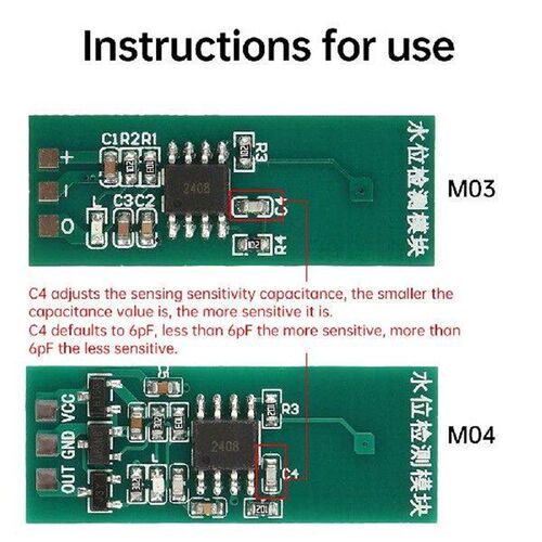 M03 M04 Water Level Detection Module Sensor Green