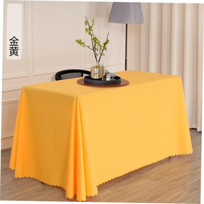 White tablecloth cloth art conference room long table
