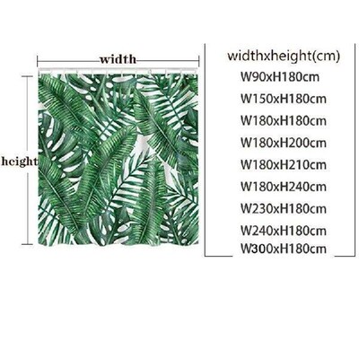 3D green bamboo forest bamboo printing bathroom shower