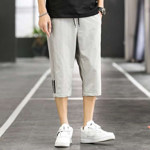 Summer Cropped Pants Mens tendy Young Handsome Mens Casual