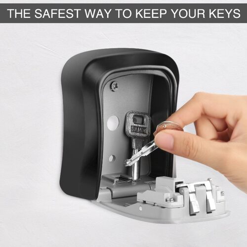 Key Lock Box Wall Mounted alloy Key Safe Box Weatherproof 4