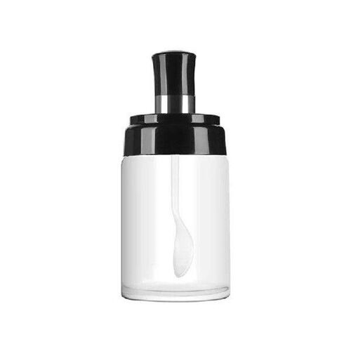 Glass Seasoning Bottle Kitchen Spoon Cover Integrated