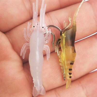 10PCS Isca Artificial Soft Shrimp Lure Worm For Fishing Bait