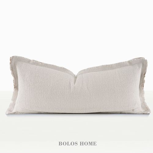 柏洛斯手工编织绳Lng钢琴键中古抱枕高级侘寂风床头腰靠垫