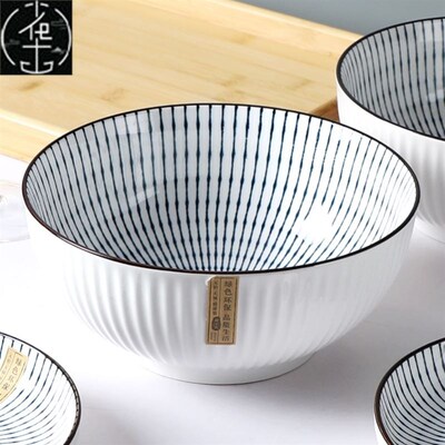 Double ears soup bowl noodle bowl large size ramen bowl