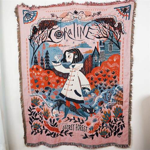 Gothic Thread Blanket Throw Double-sided Tapestry Homestay D