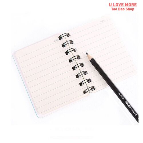 A7 Mini Spiral Notebook Cartoon Cat Notepad Kawaii Personal