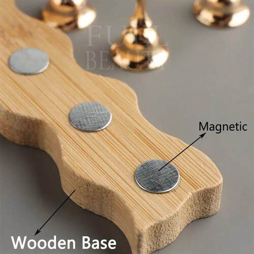 Magnetic Practice Holder Wooden Base Nails Tools False Nail