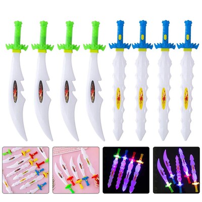 8Pcs Luminous Knives And Swords Toys Kids Knives Sword Playt