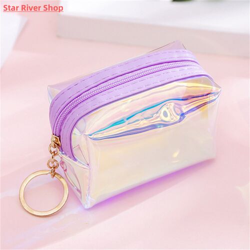 Women Coin Purse Laser Cute Zipper PVC Children Girl Coin Wa