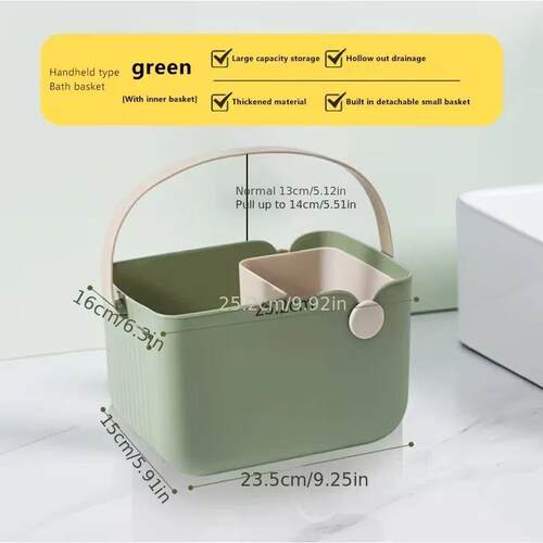 Student Dormitory Portable Bath Basket, Thickened Material,