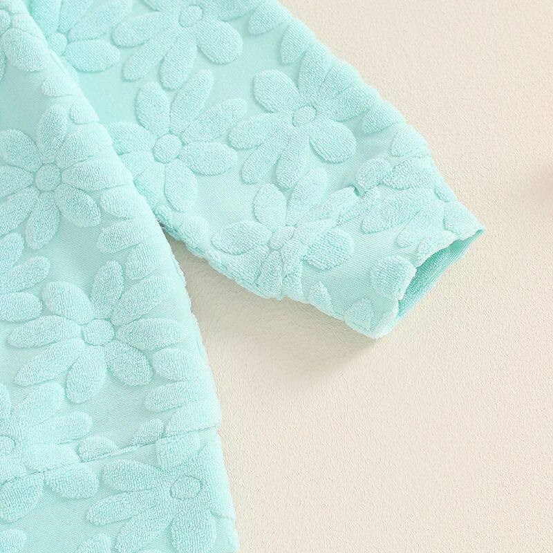 Toddler Girl Fall Outfit Daisy Embroidery Long Sleeve Sweats