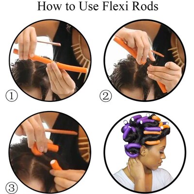 10pcs Flexible Hair Curling Rod Hair Curler Makers Soft Foam