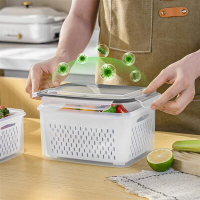 Large Fruit Containers for Fridge Food Storage Vegetables
