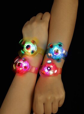1/5Pcs Creative Luminous Wrist Band Flash LED Rotating Gyro