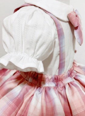 Baby Girl Formal Clothes Set White Shirt+Suspender Skirt+Bow