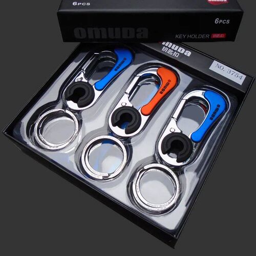 3pcs Keychain Men Stainless Steel Buckle Outdoor Carabiner C