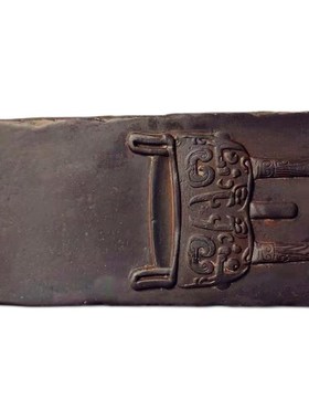 中式复古汉砖老青砖金砖雕刻青铜花器文房家居摆件研学传拓片制作