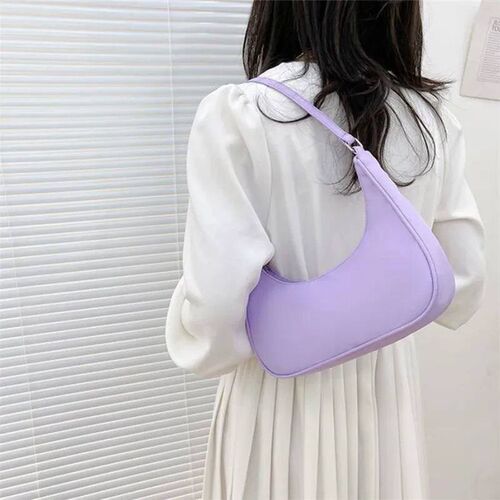 Fahionable Shoulder Underarm Bag Light Small Solid Color Sat