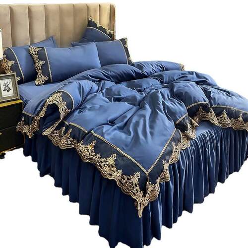Lace Edge Bed Skirt Bedspread Sanding Four-piece Set 1.5 M 1